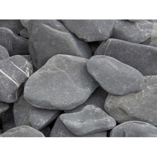 Gabionen Füllmaterial Flat pebbles Kies schwarz BIG BAG 1m³